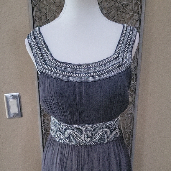 Patra Ltd. 100% Silk Gray Sequine Dress - Picture 2 of 9